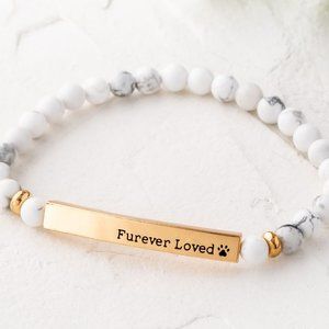 🐾Furever Loved Keepsake Bracelet in White Turquoise